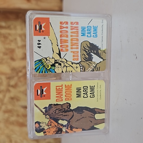 Vintage Card Game Cowboys and Indians mini card game Daniel Boone retro toys - Picture 4 of 8